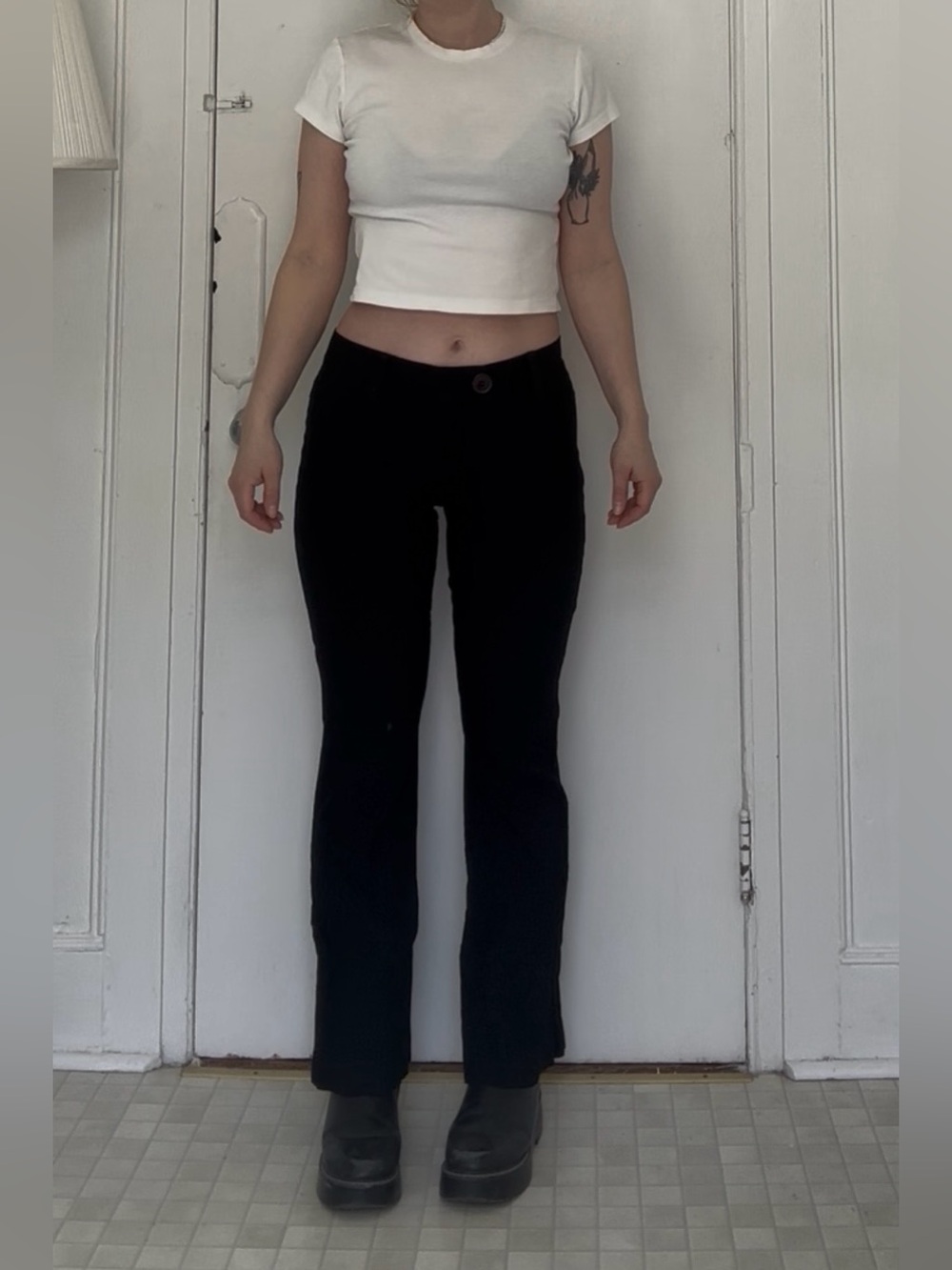 y2k 725 originals low rise ribbed flare pants